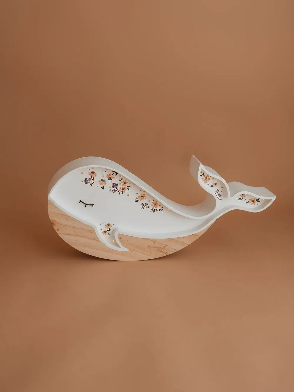Whale — a handmade wooden night light