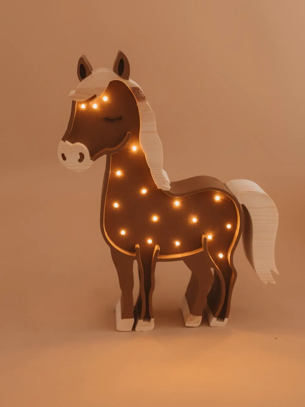 Horse — a handmade wooden night light