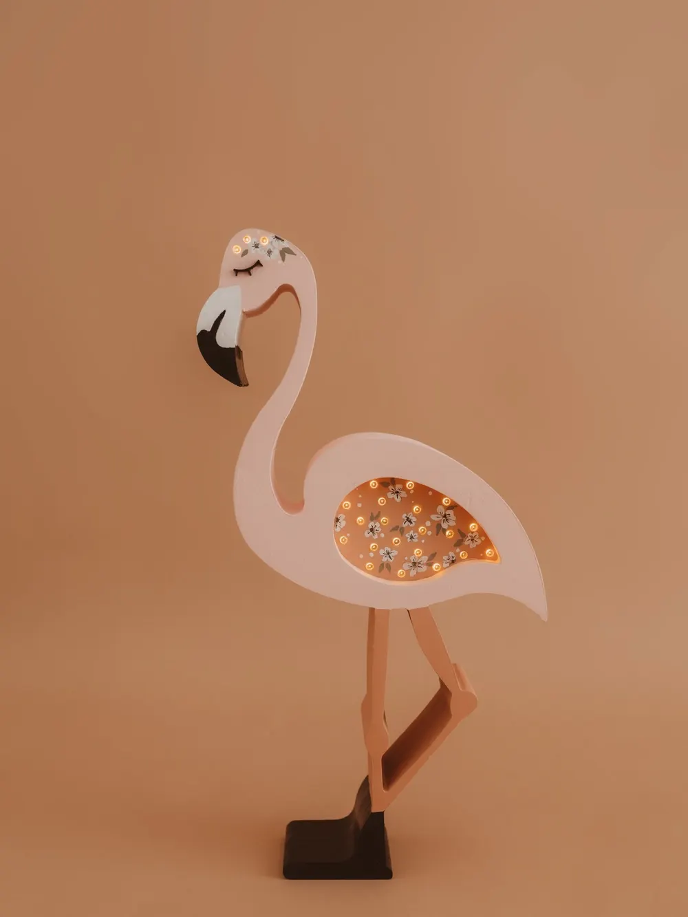 Flamingo — a handmade wooden night light