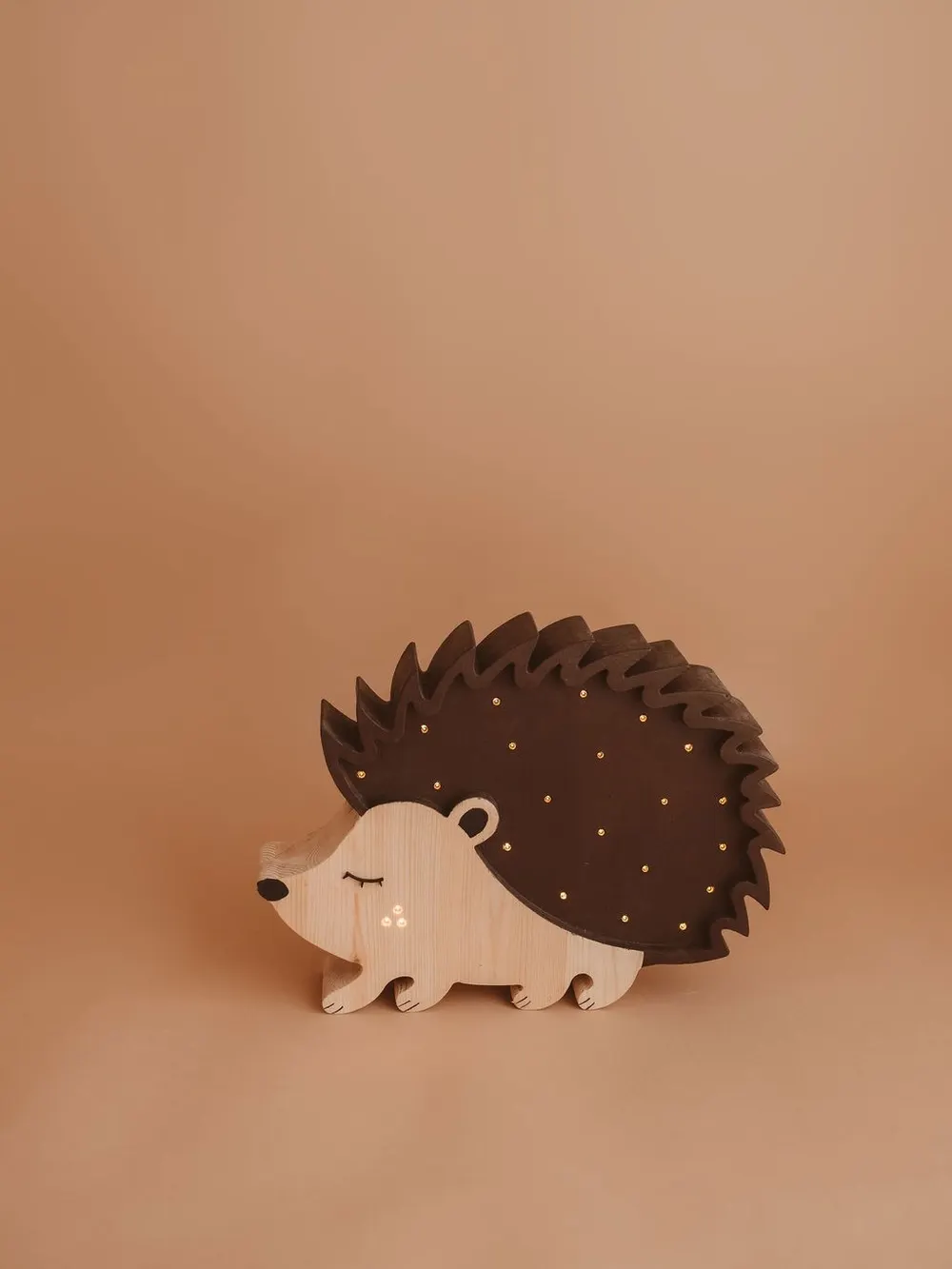 Hedgehog — a handmade wooden night light