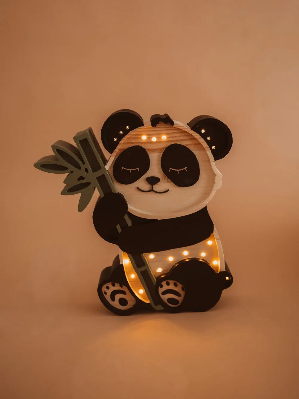 Panda — a handmade wooden night light