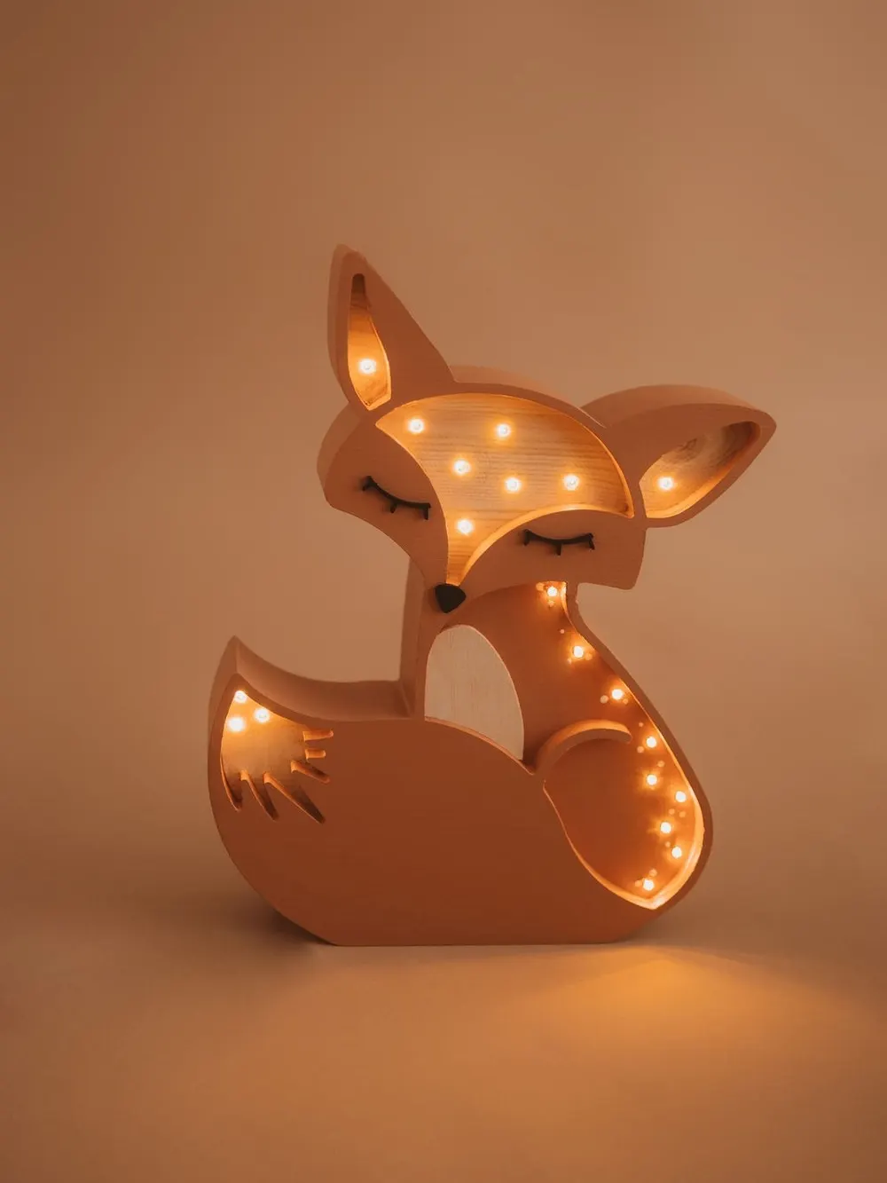 Fox — a handmade wooden night light