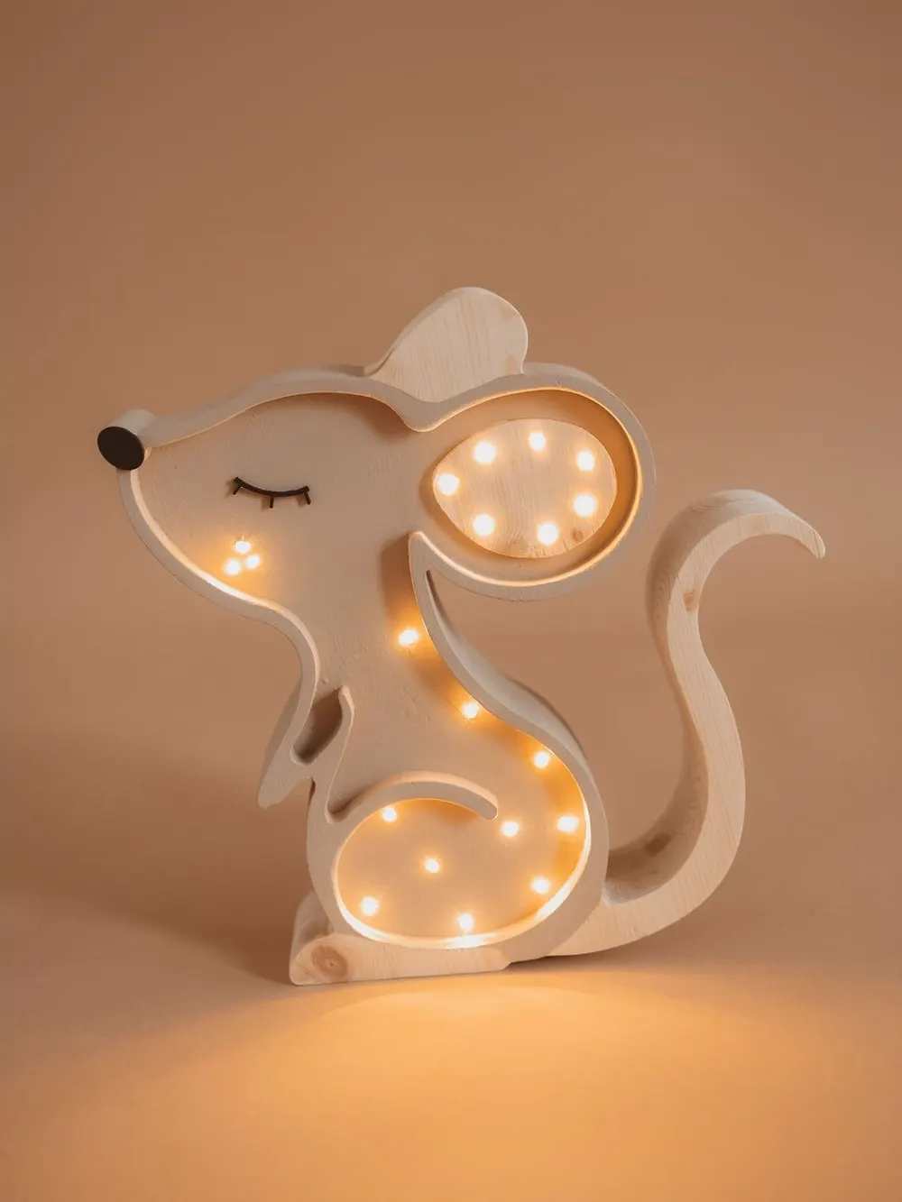 Mouse — a handmade wooden night light
